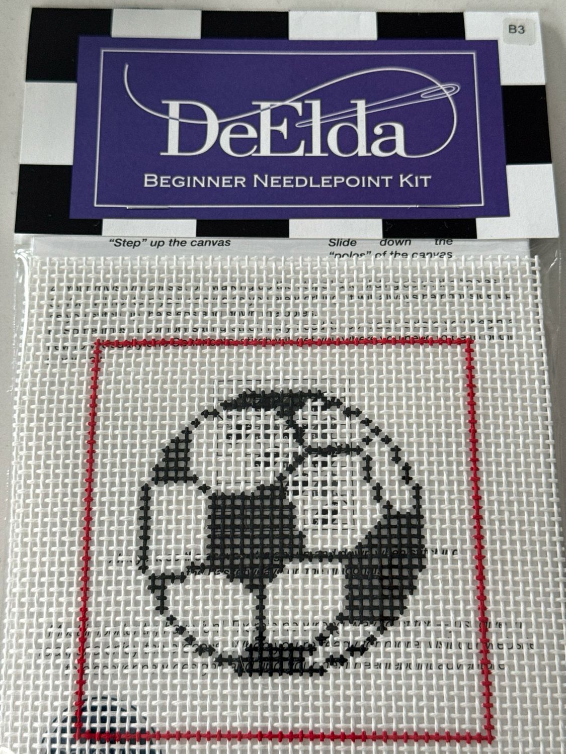 DeElda Soccer Ball Beginner Needlepoint Kit