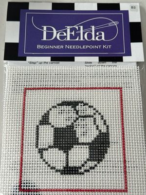 DeElda Soccer Ball Beginner Needlepoint Kit