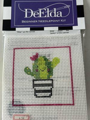 DeElda Succulent Beginner Needlepoint Kit