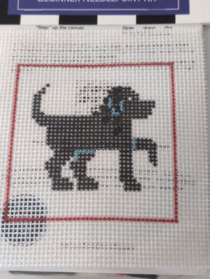 DeElda Black Lab Beginner Needlepoint Kit
