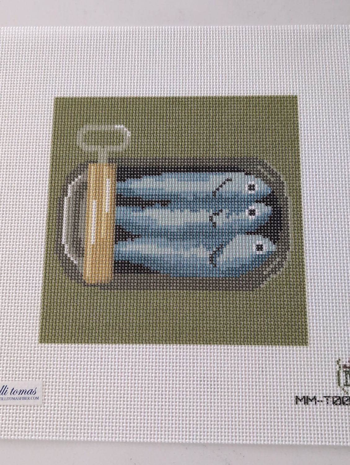 Sardines Green Background 6" x 6" 13M