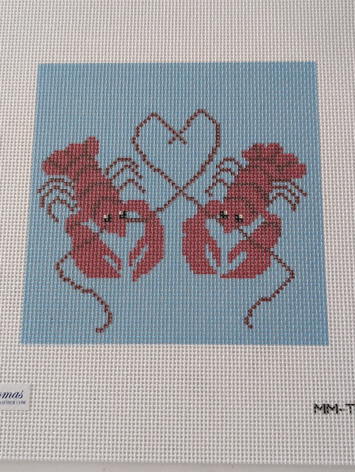 Love Lobsters Blue Background 6" x 6" 13M