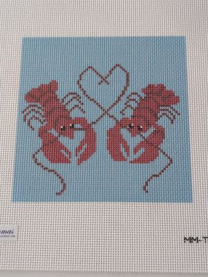 Love Lobsters Blue Background 6" x 6" 13M