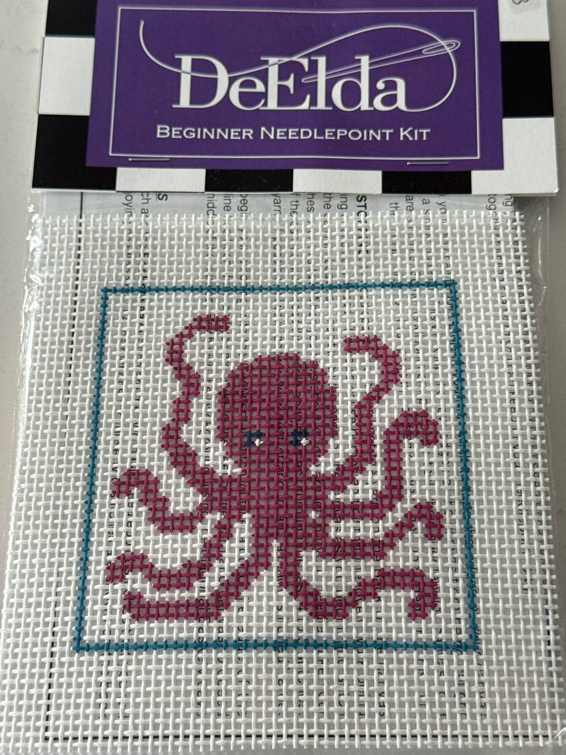 DeElda Octopus Beginner Needlepoint Kit