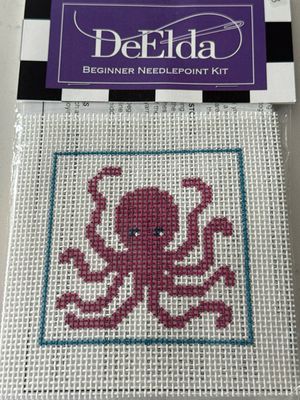 DeElda Octopus Beginner Needlepoint Kit