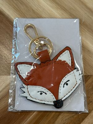 Leather Fox Key Fob