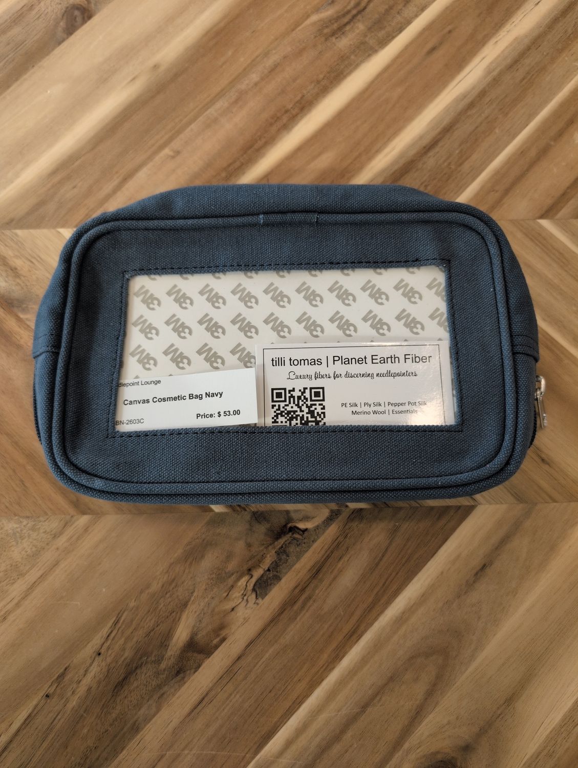 Canvas Cosmetic Bag Navy