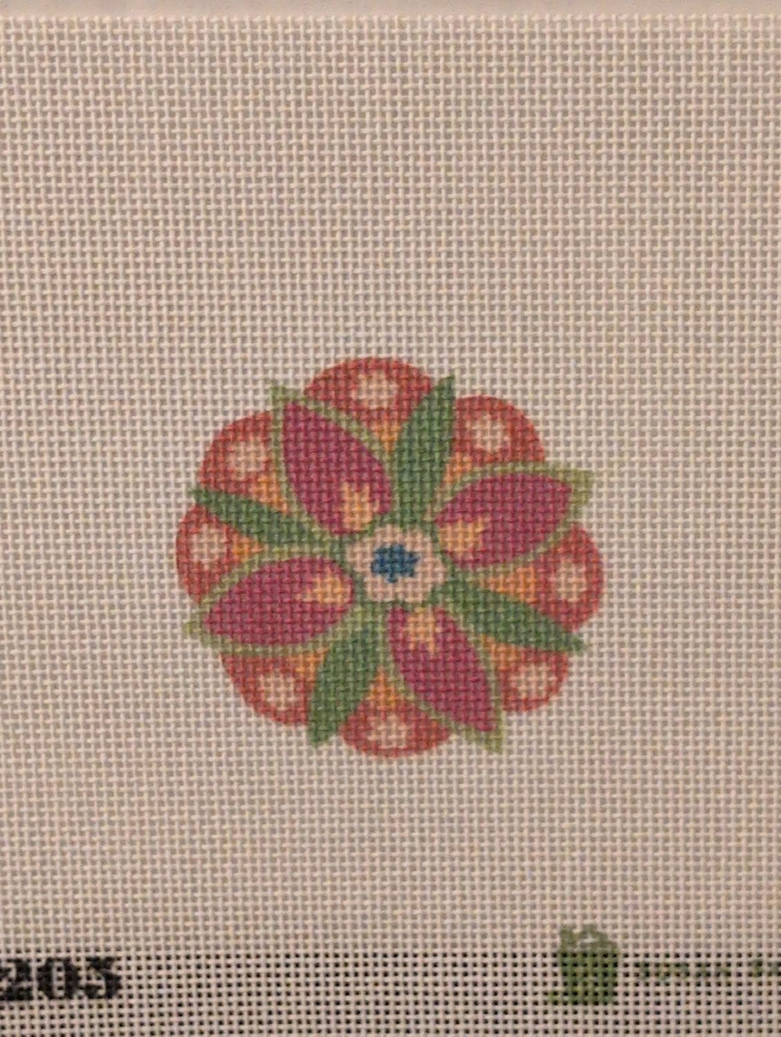 Botanica Flower - Orange/Pink 3" Round 18M