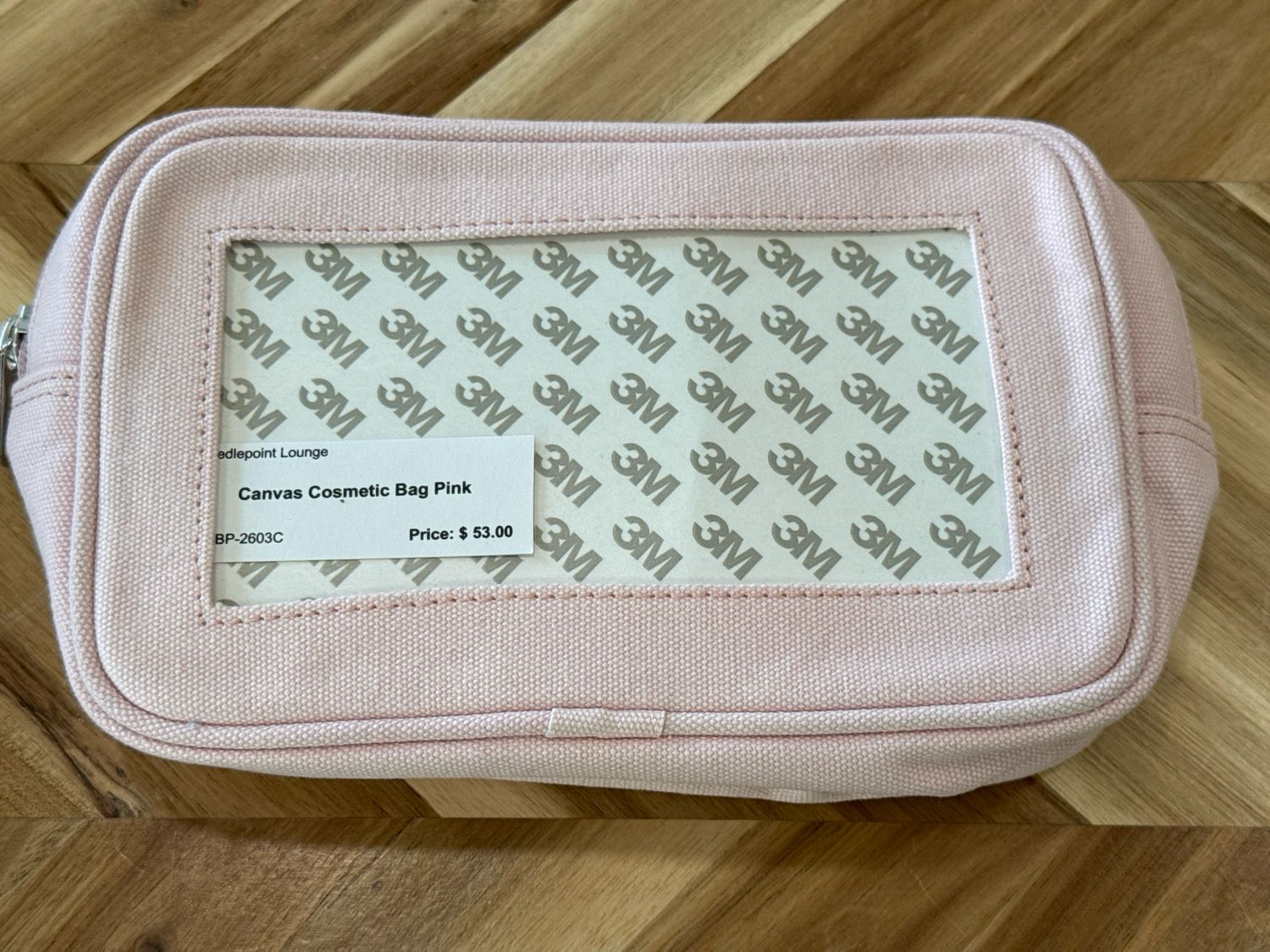 Canvas Cosmetic Bag Pink