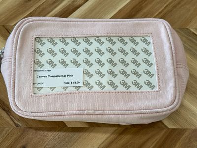 Canvas Cosmetic Bag Pink