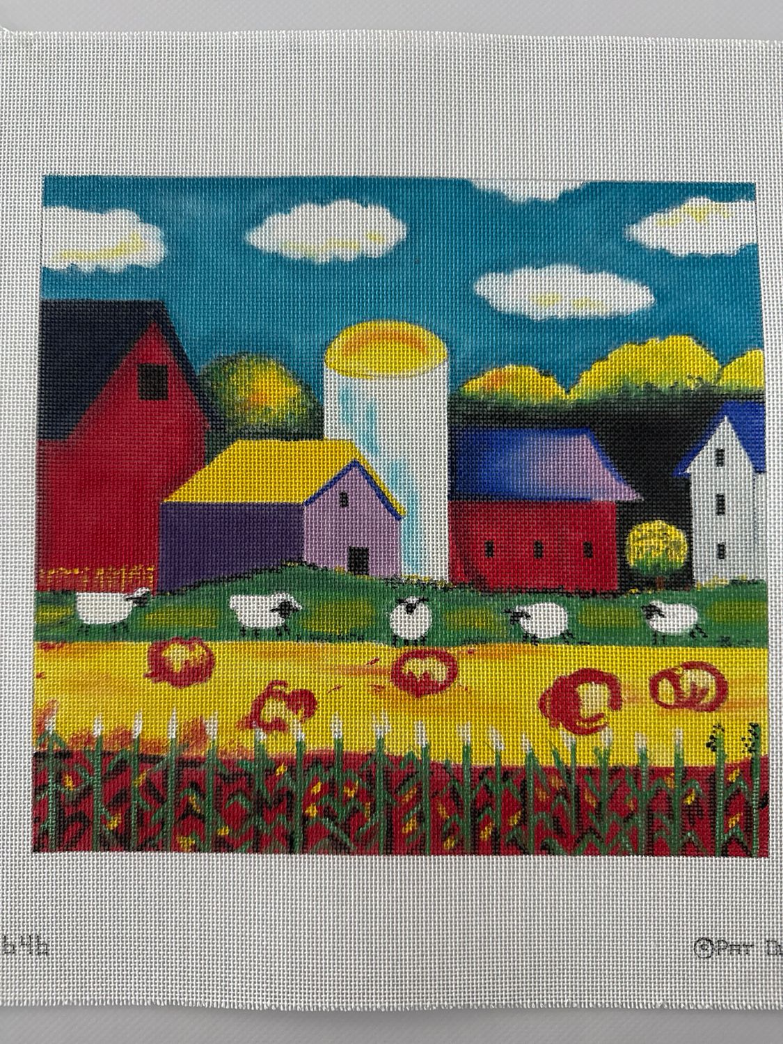 Farm w/Sheep &amp; Haybales