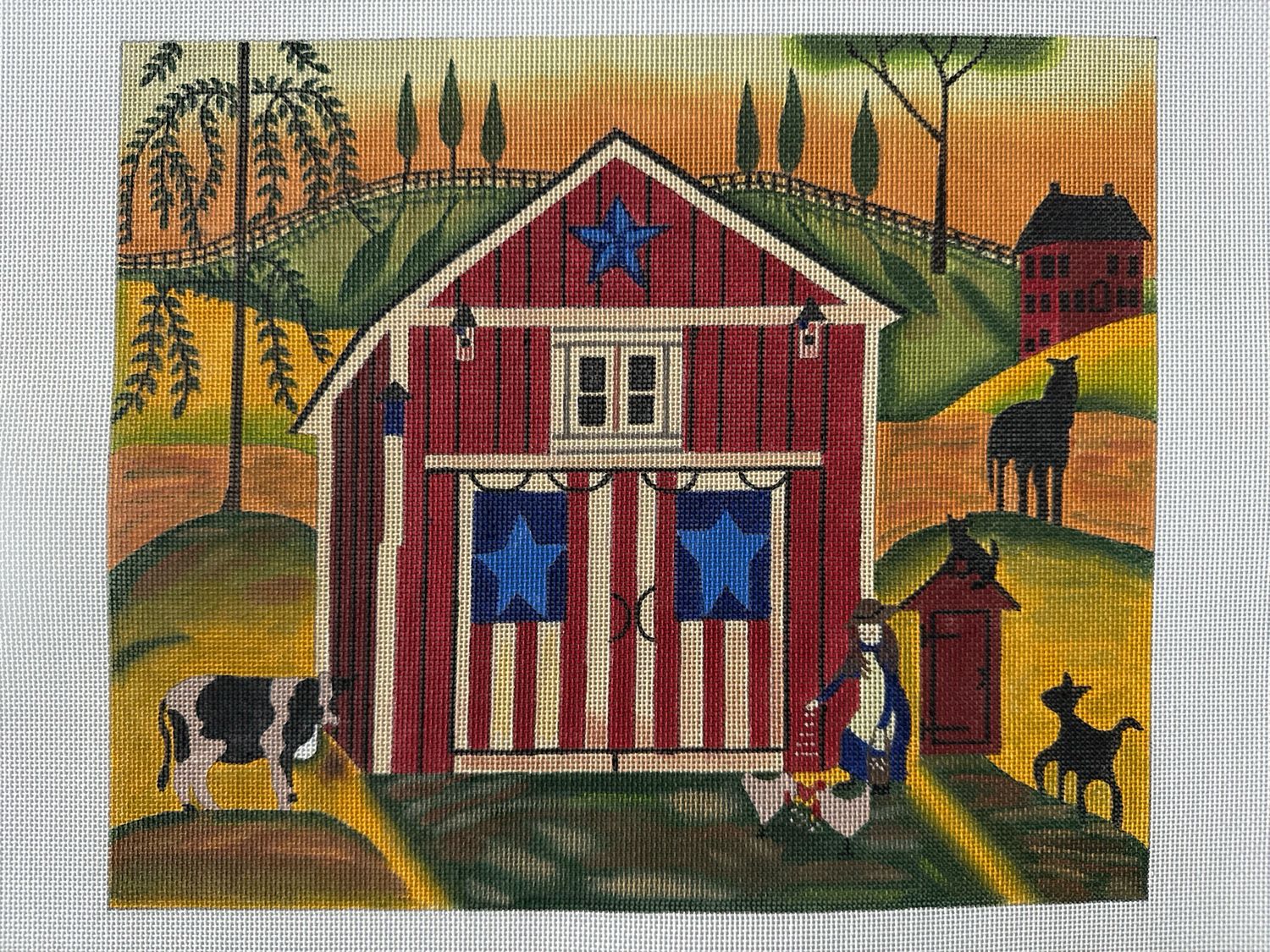 Red White Blue Barn
