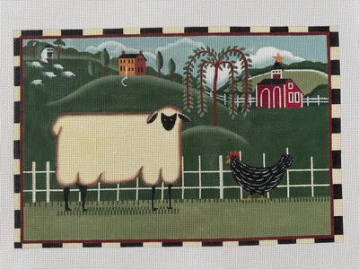 Folk Farm Scene