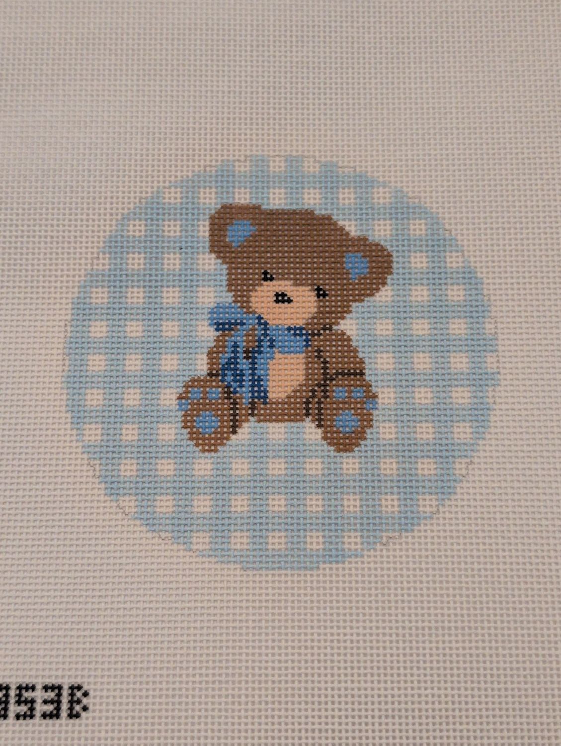 Gingham Teddy Bear Blue