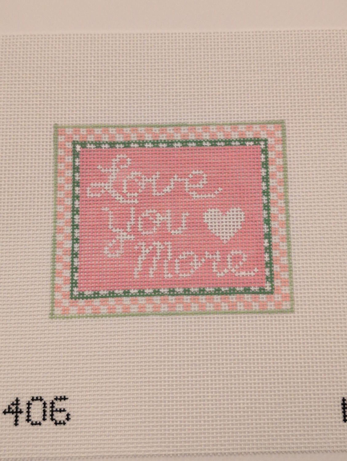 Love You More Pink Square Sign