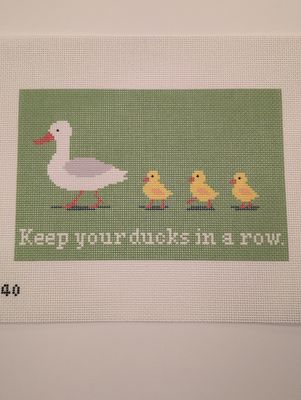 Keep Your Ducks In A Row Printed Canvas