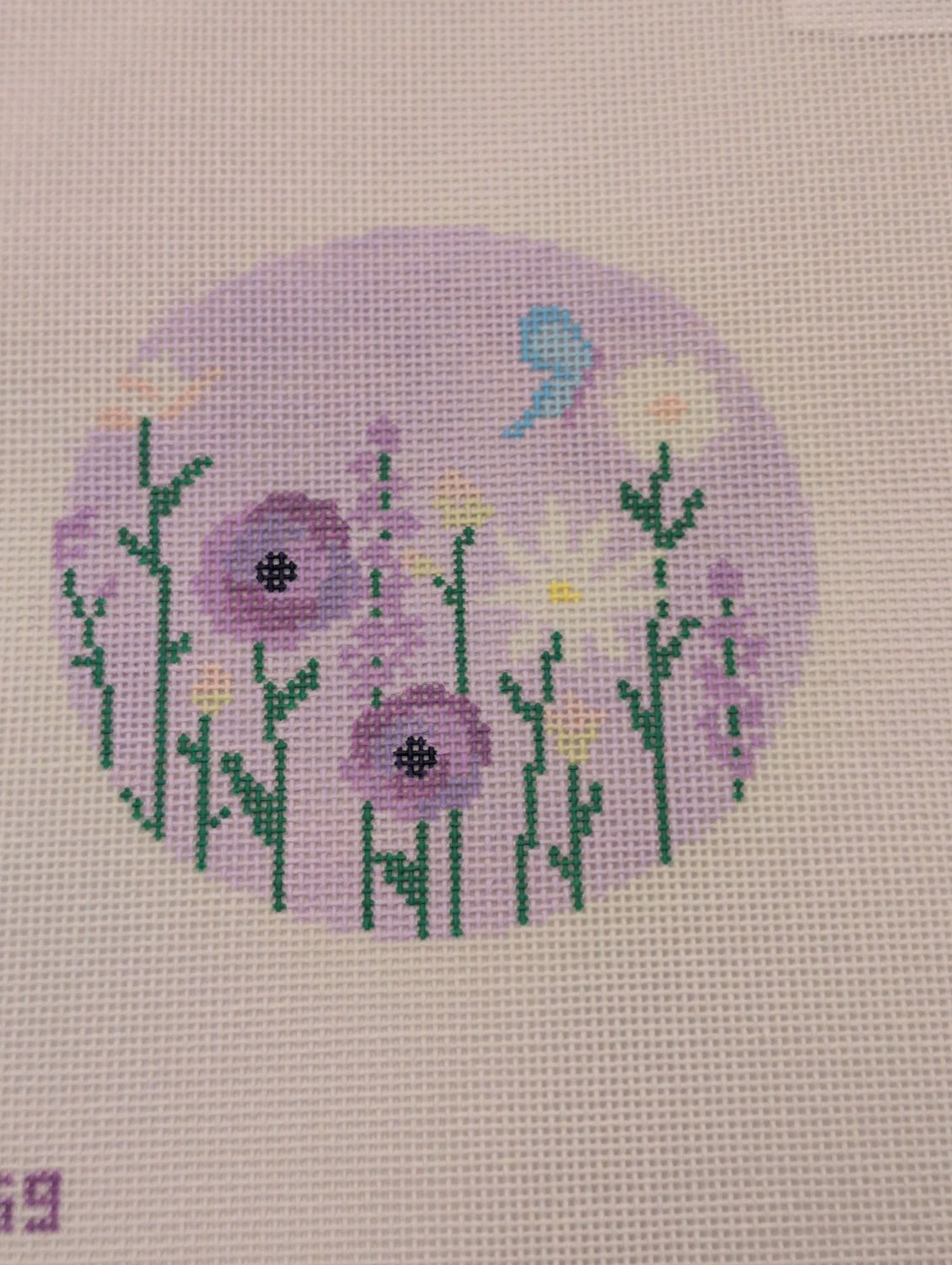 Purple Poppies Round