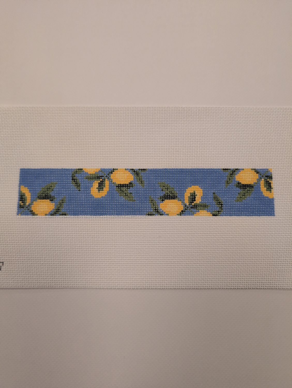 Lemons on Solid Blue Key Fob