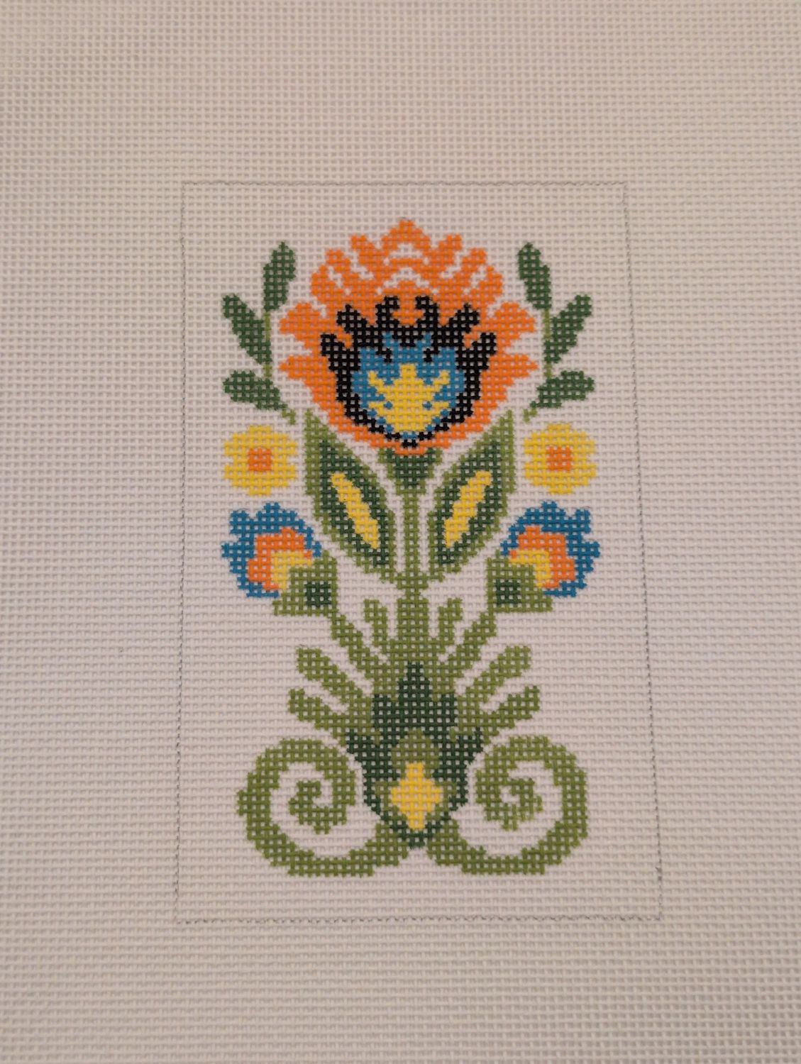 Orange Spice Floral Design Eyeglass Case