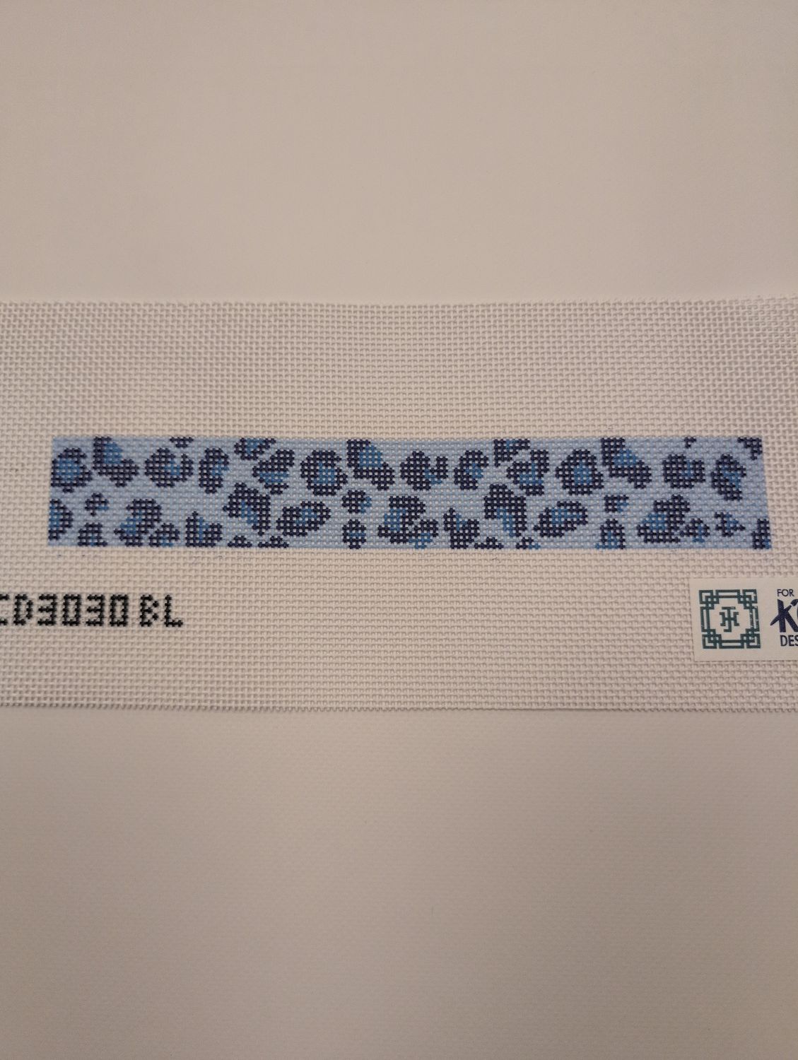 Leopard Key Fob Blue Long