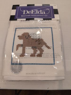 DeElda Golden/Yellow Lab Beginner Needlepoint Kit
