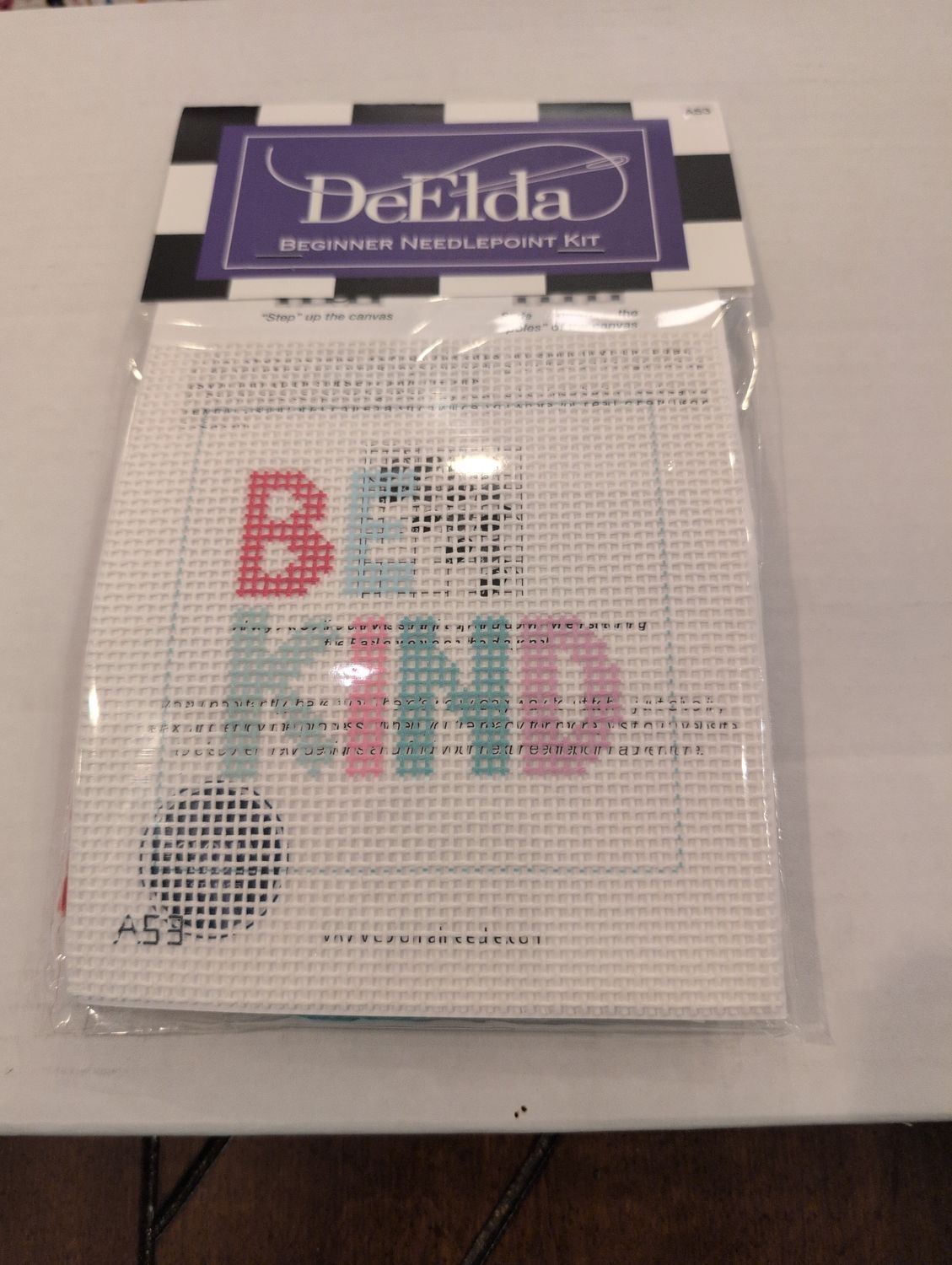 DeElda Be Kind Beginner Needlepoint Kit