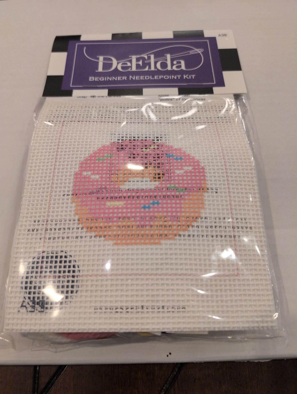 DeElda Donut Beginner Needlepoint Kit