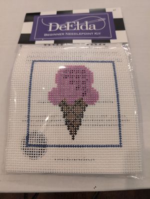 DeElda Ice Cream Beginner Needlepoint Kit