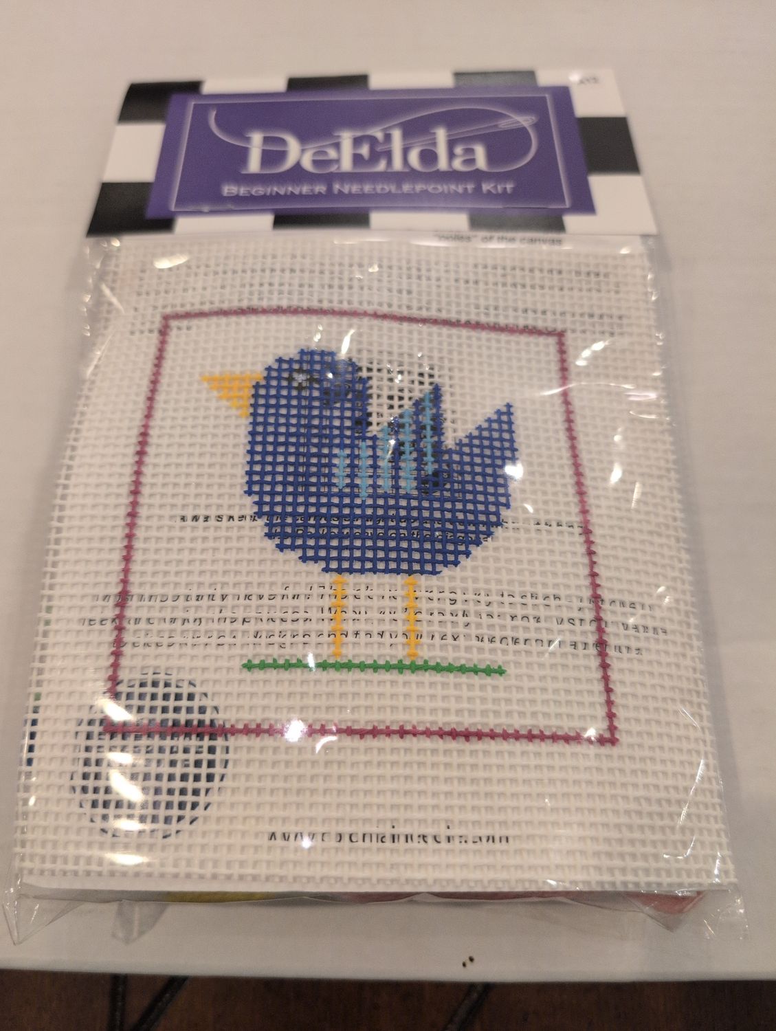 DeElda Bird Beginner Needlepoint Kit