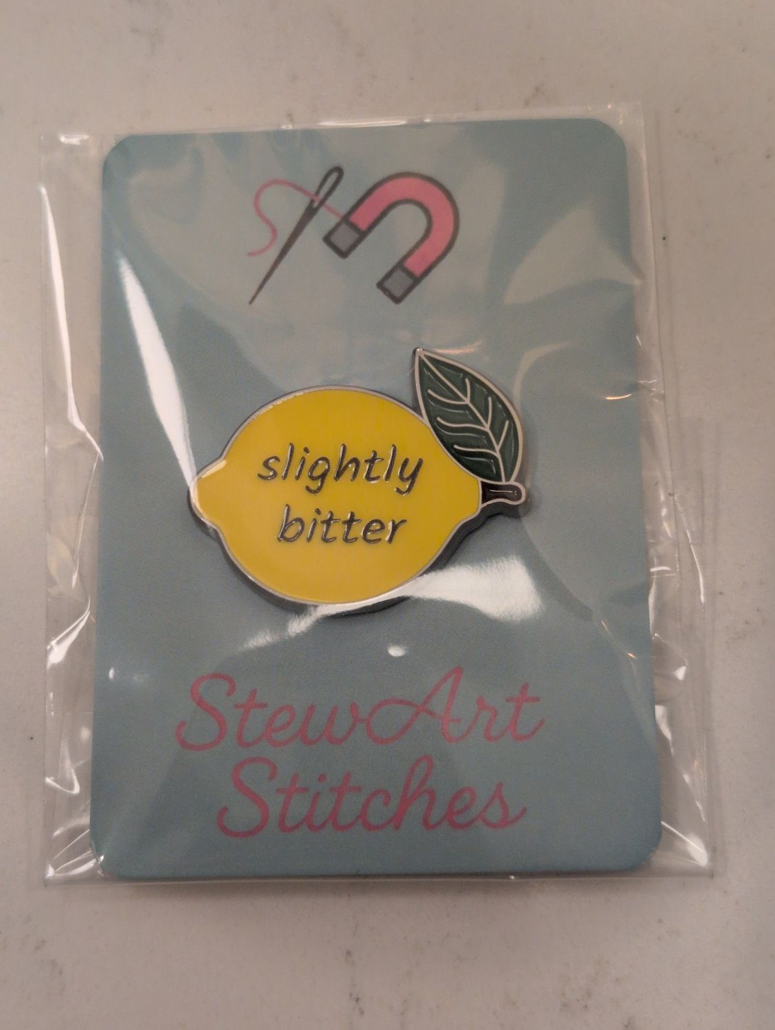 Slightly Bitter Lemon Needleminder from StewArt Stitches