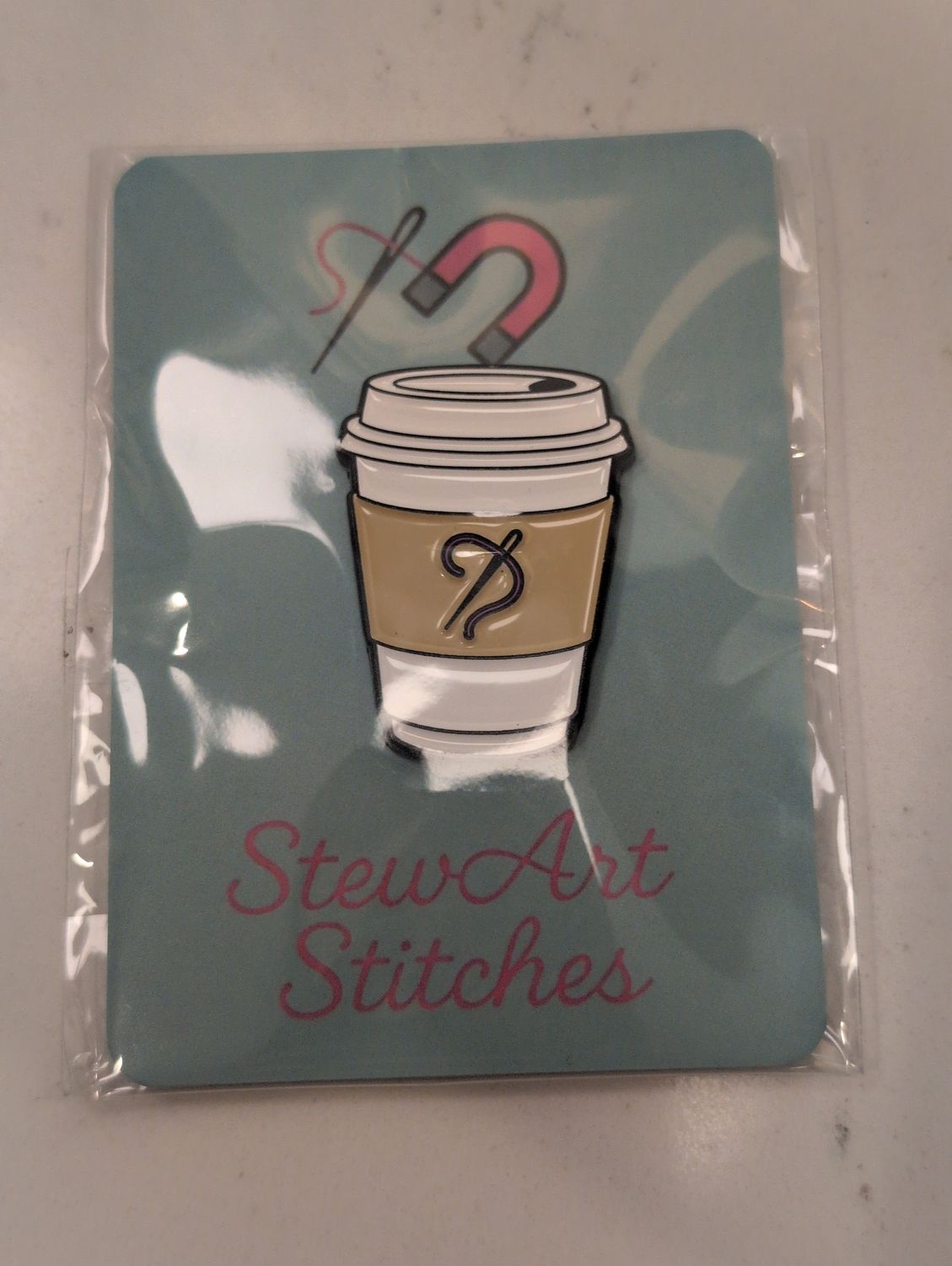 Coffee To Go Needleminder from StewArt Stitches