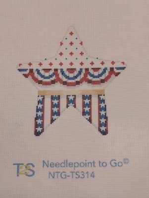 Bunting/Stripes on Stripes Star Large