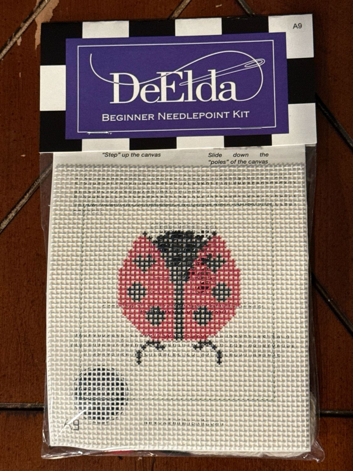 DeElda Lady Bug Beginner Needlepoint Kit