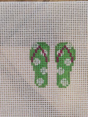 Mini Green Flip Flops