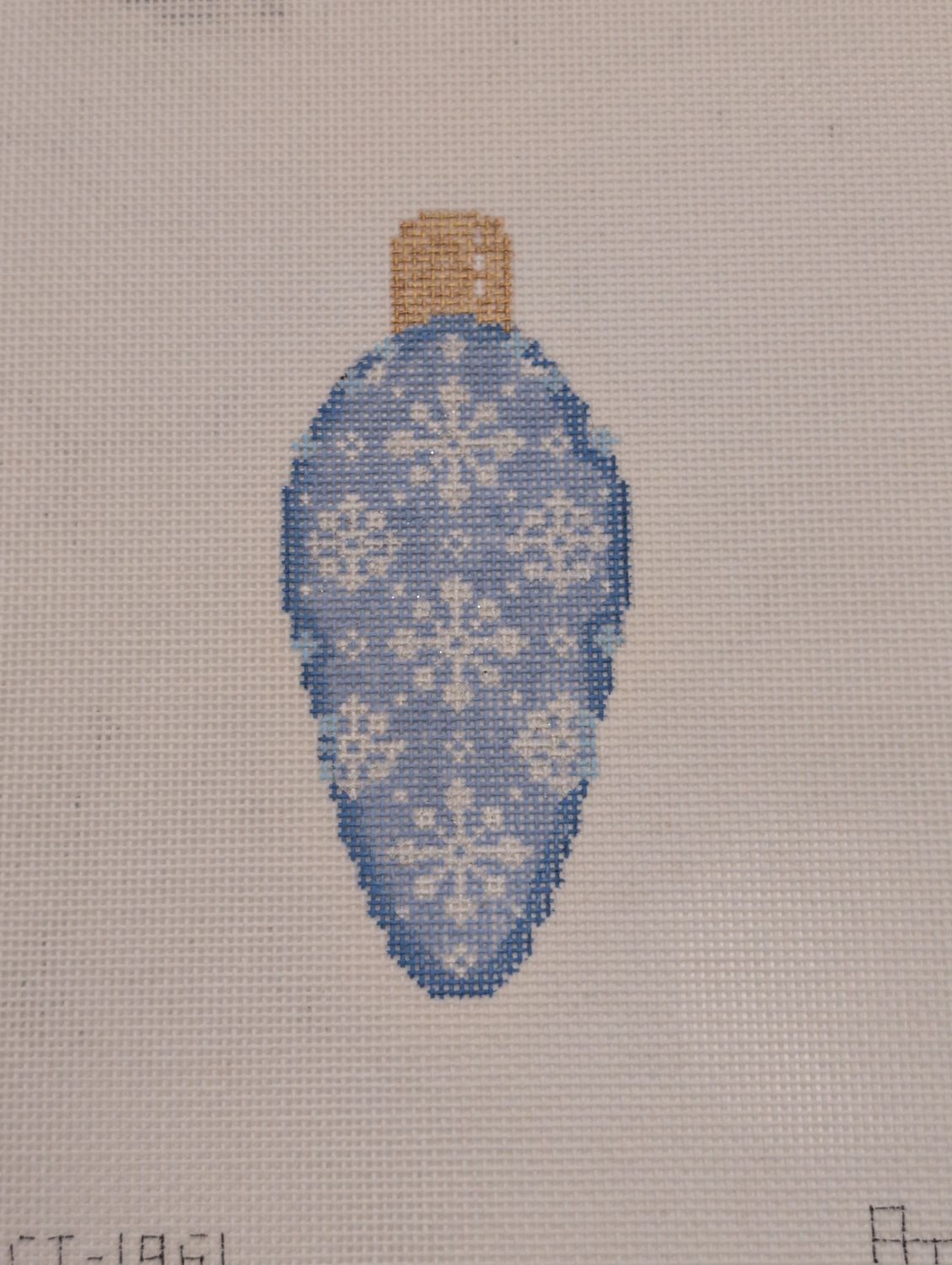 Snowflake on Blue Light Bulb