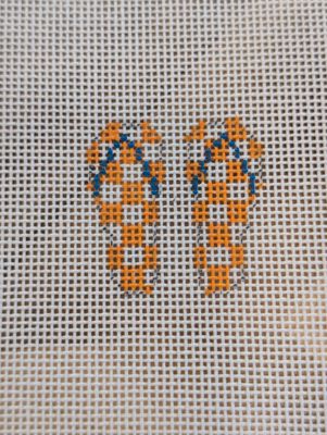 Mini Orange Flip Flops
