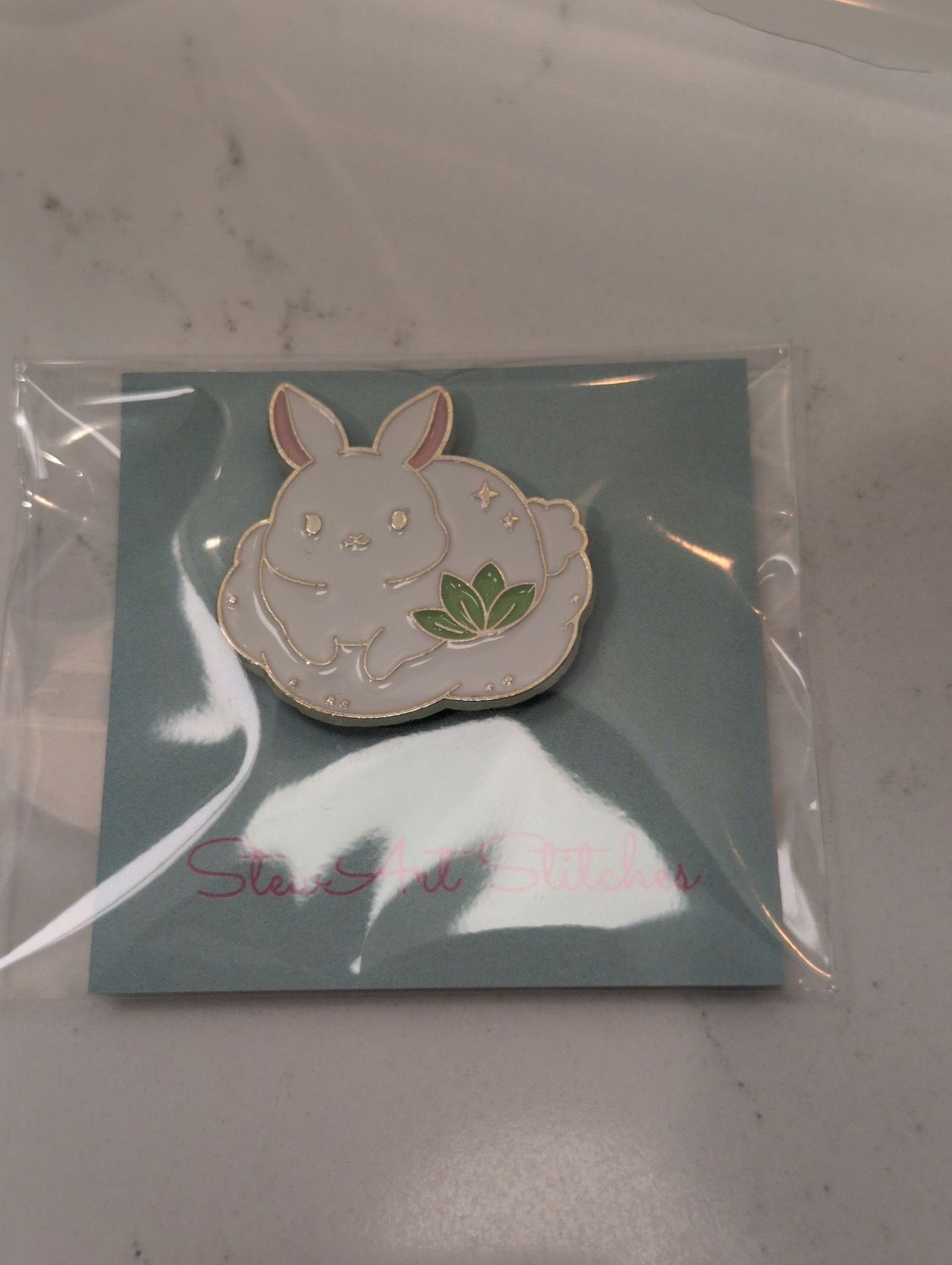 Fluffy Bunny Needleminder from StewArt Stitches