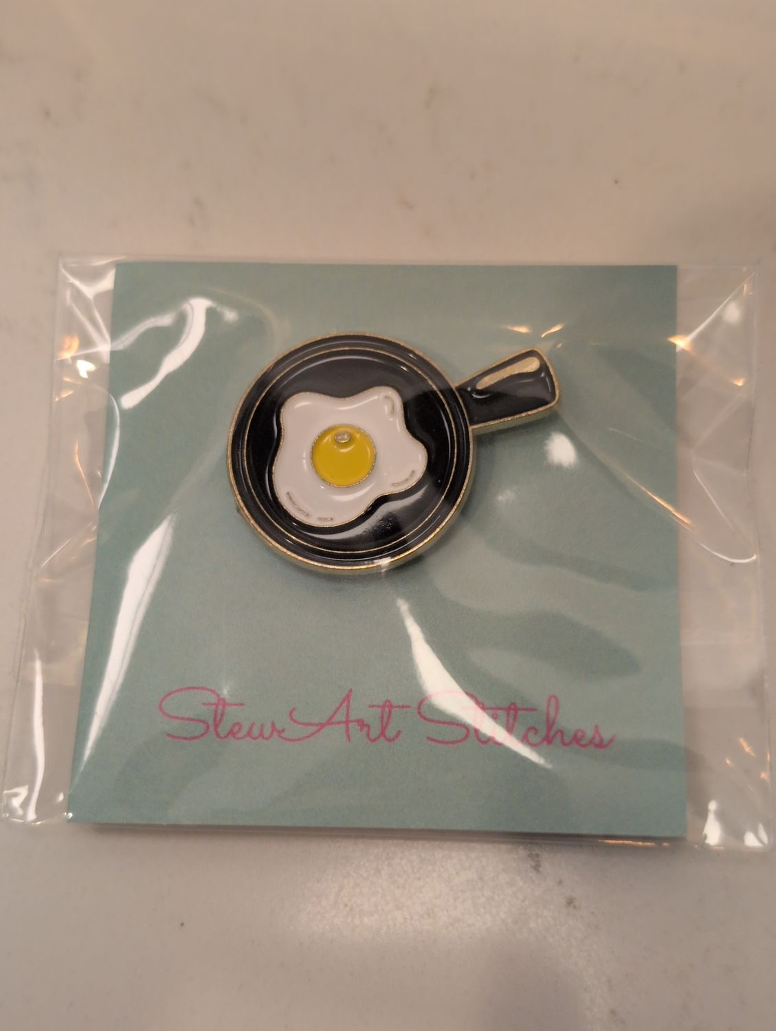 Fried Egg Needleminder from StewArt Stitches