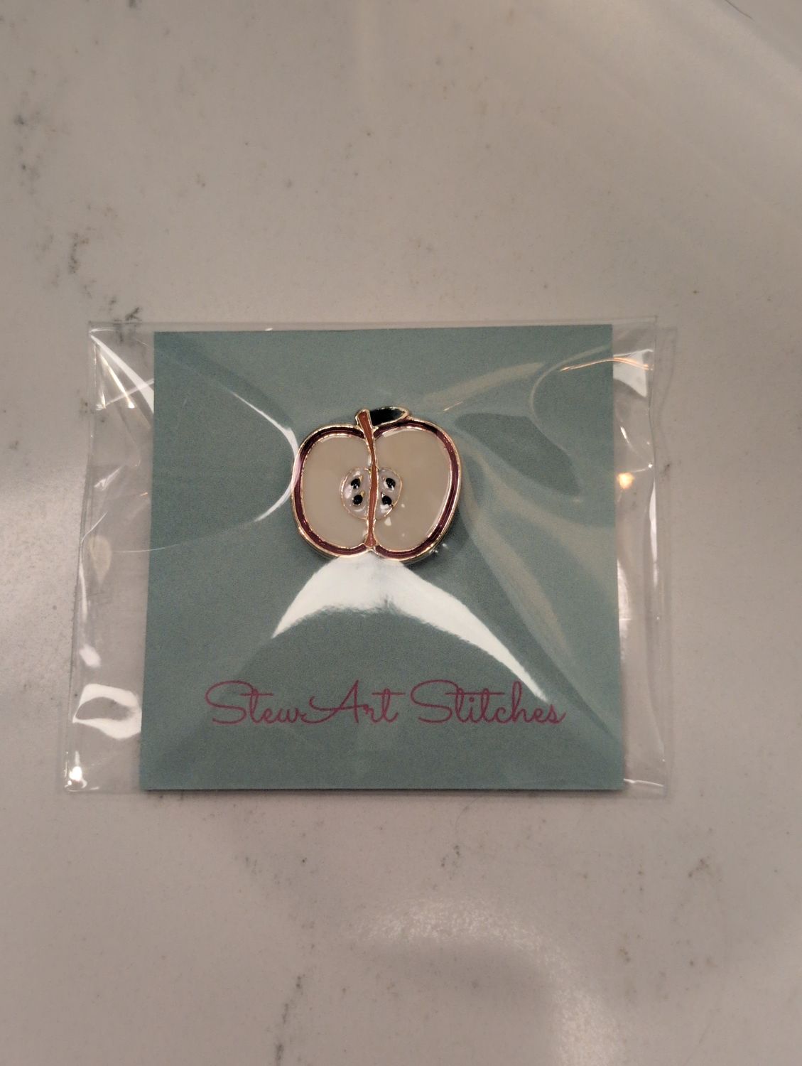 Apple Needleminder from StewArt Stitches
