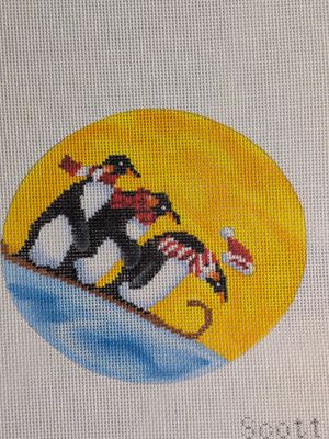 Penguins Sledding