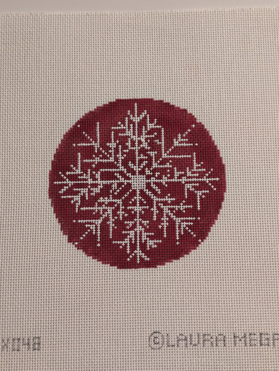 Snowflake on Red