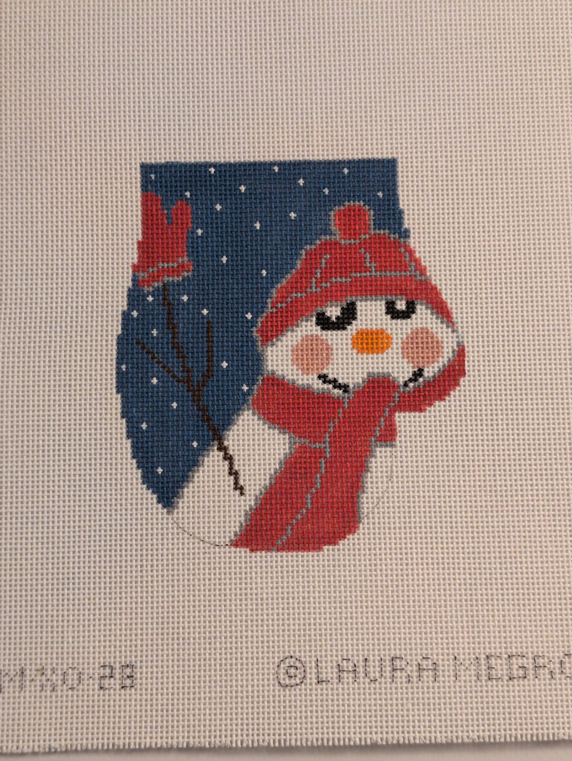 Snowman w/Red Mitten - Mitten Shape
