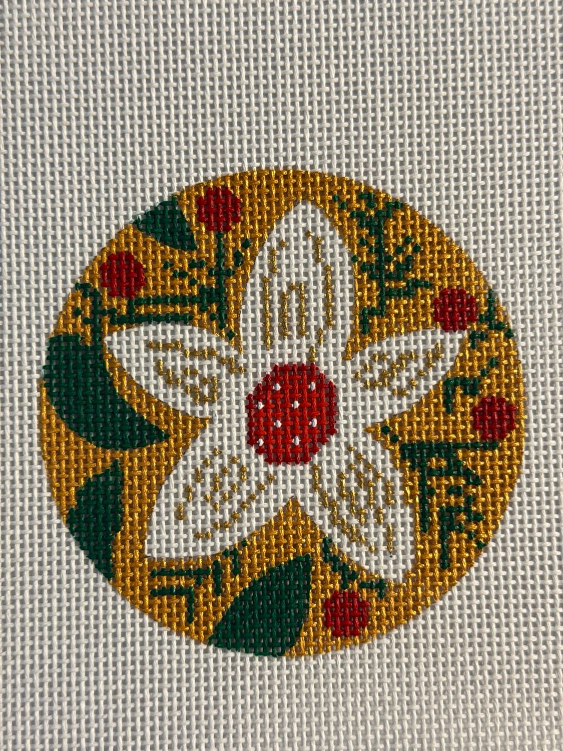 White Flower on Gold