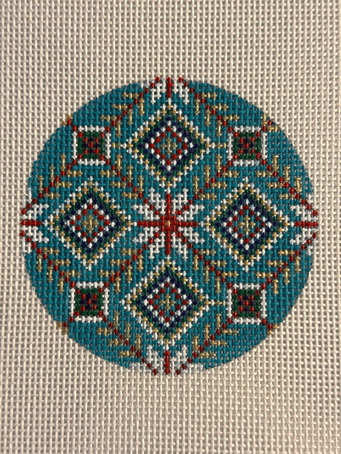Turq, Red, Gold, White Ball