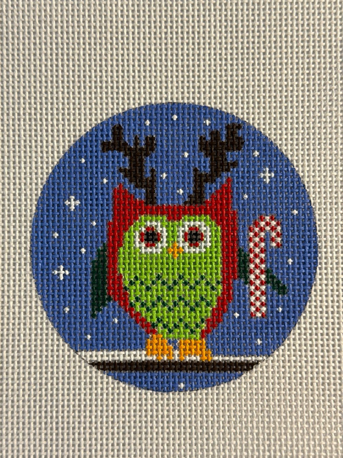 Owl with Candy Cane