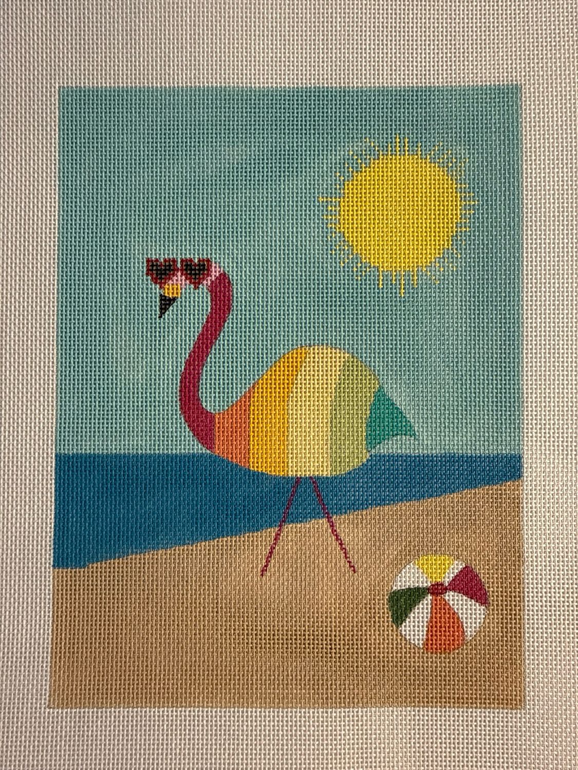 Beach Flamingos