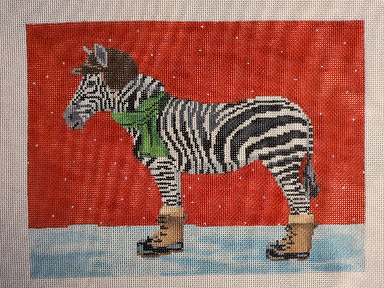 Zebra Dressed for Winter