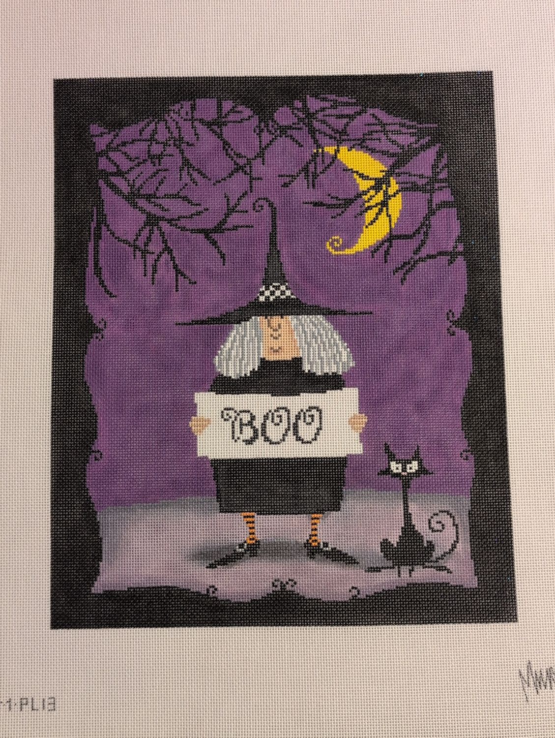 BOO - Witch w/Cat