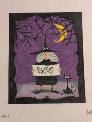 BOO - Witch w/Cat