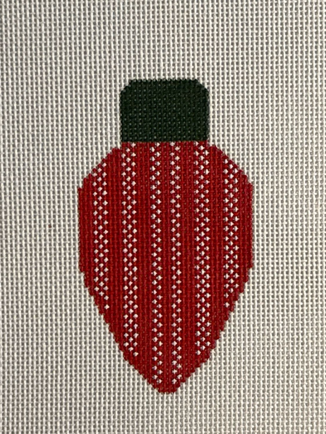 Light Bulb Red, White Stripes